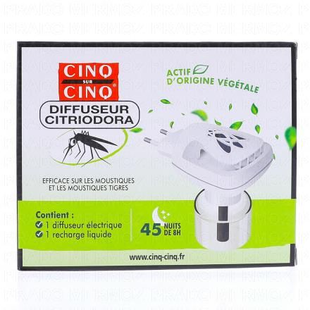 CINQ SUR CINQ Diffuseur Citriodora Anti-Moustiques (diffuseur + recharge)