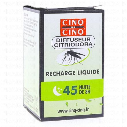 CINQ SUR CINQ Diffuseur Citriodora Anti-Moustiques (recharge)