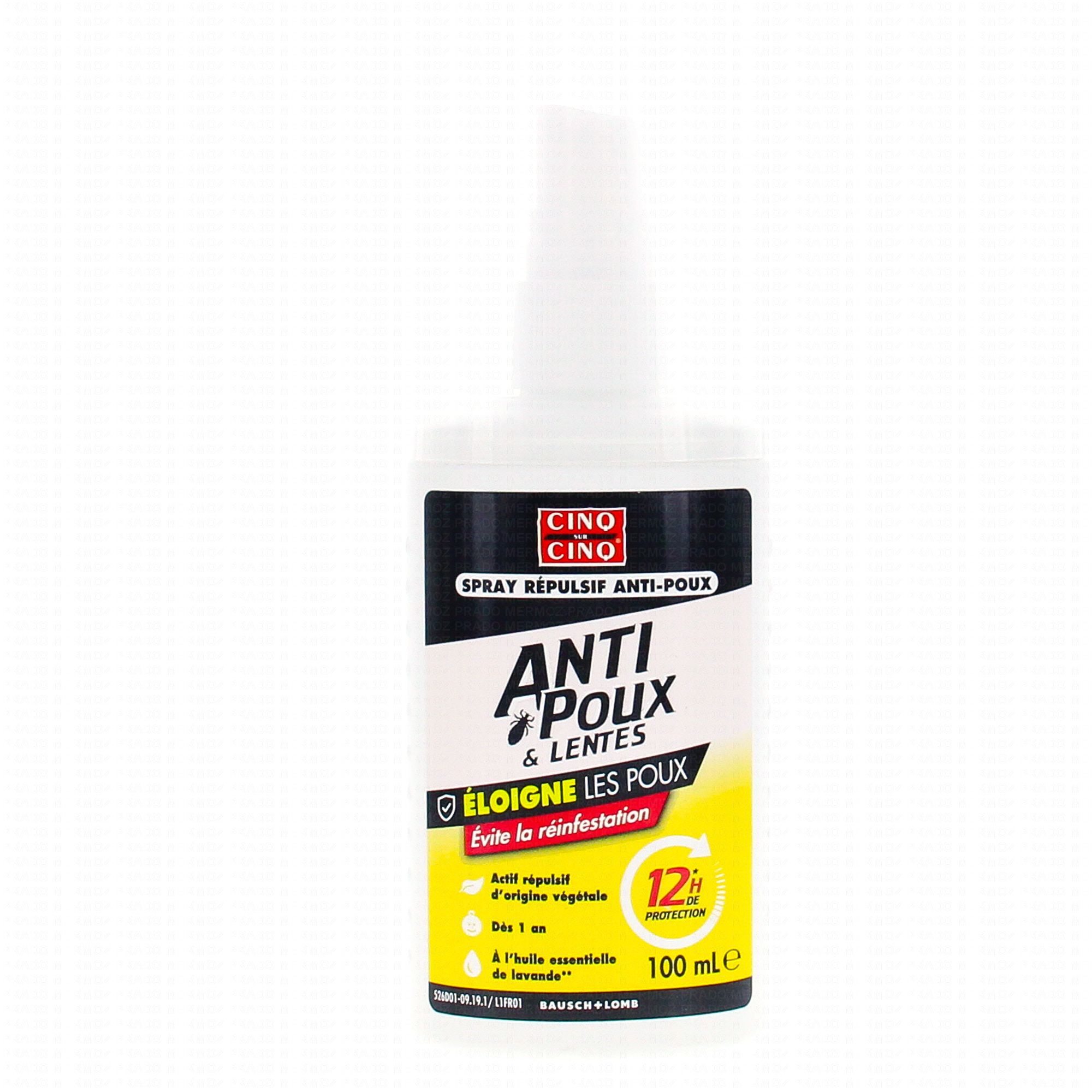 CINQ SUR CINQ anti-poux spray répulsif 100ml - Parapharmacie Prado Mermoz