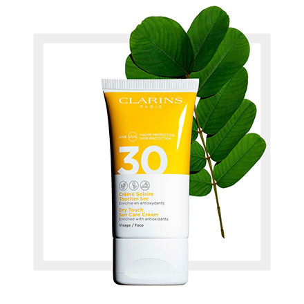 CLARINS Crème Solaire Toucher Sec Visage UVA/UVB 30 tube 50ml