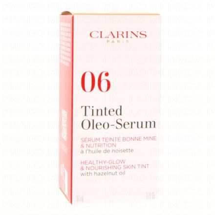 CLARINS Tinted Oleo-Serum - Fond de teint sérum teinté bonne mine & nutrition (teinte n°6 foncé)