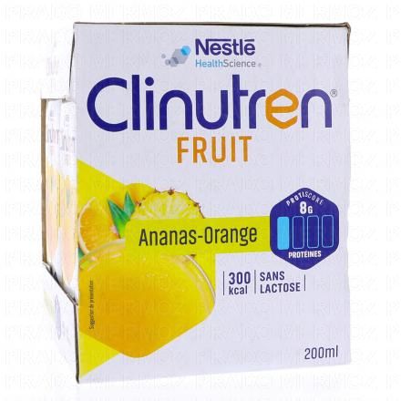 CLINUTREN Boisson Fruit saveur Ananas-Orange brique 4x200ml