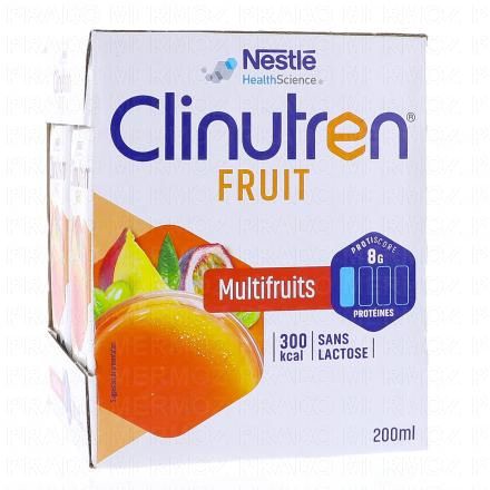 CLINUTREN Boisson Fruit saveur Multifruits brique 4x200ml