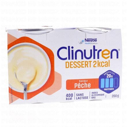 CLINUTREN Dessert 2 kcal saveur pêche 4x200g