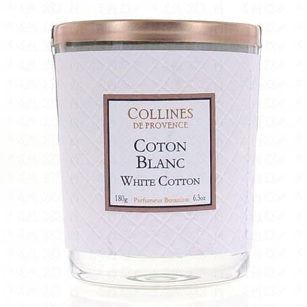 COLLINES DE PROVENCE Bougie Parfumée Coton Blanc 180g