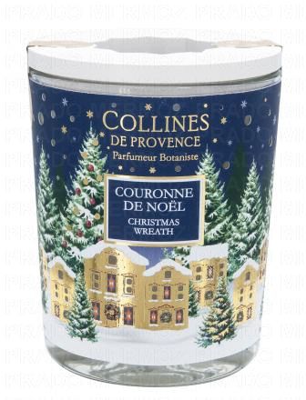 COLLINES DE PROVENCE Bougie Parfumée Spéciale Noël parfum Couronne de Noël (180g)