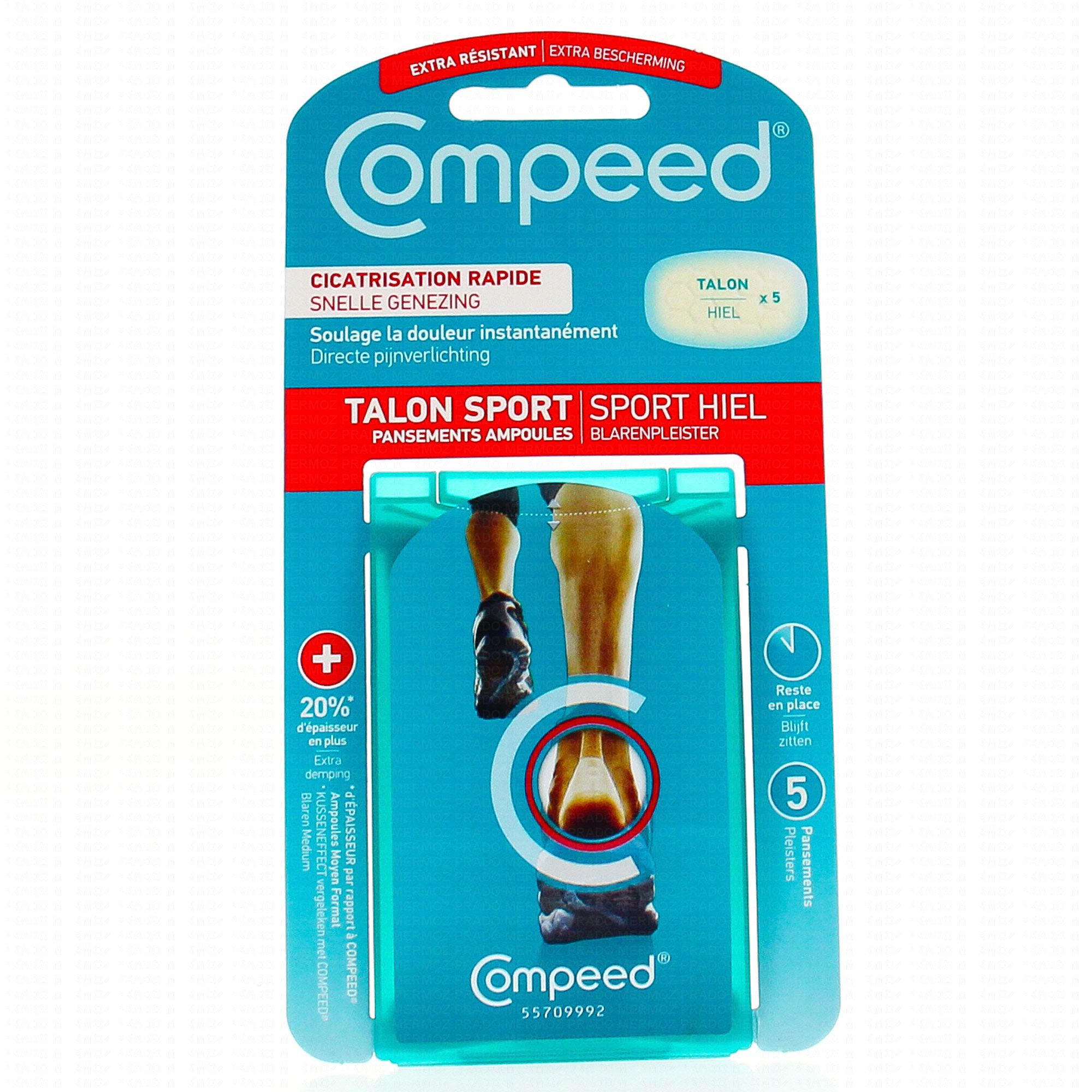 COMPEED Pansement ampoules talon sport x 5 - Parapharmacie Prado Mermoz