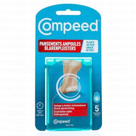 COMPEED Pansements ampoules Plante de Pieds Sports boite de 5