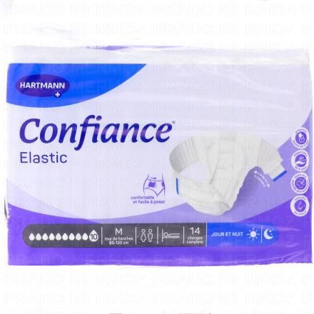 CONFIANCE Elastic - Changes complets 10 gouttes taille m x14 2