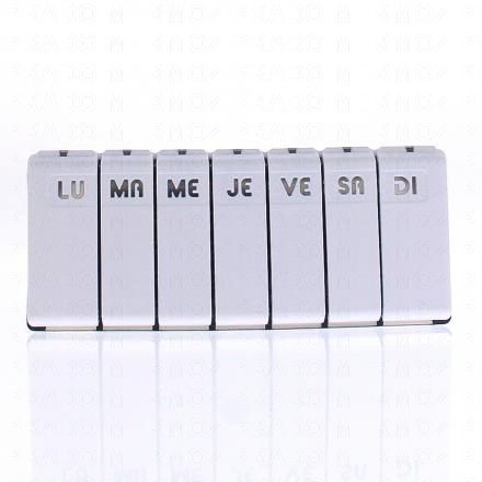 PILBOX Piluliers semainier tempo 7j (gris)