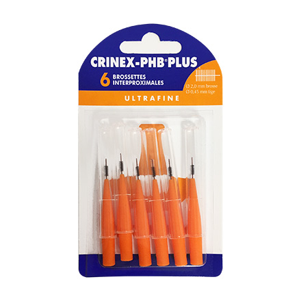 CRINEX PHB Plus brossettes interproximales oranges 2 mm x6