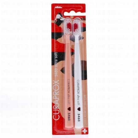 CURAPROX CS 5460 Ultra Soft - Brosse &agrave; dents (lot de 2 - edition love)