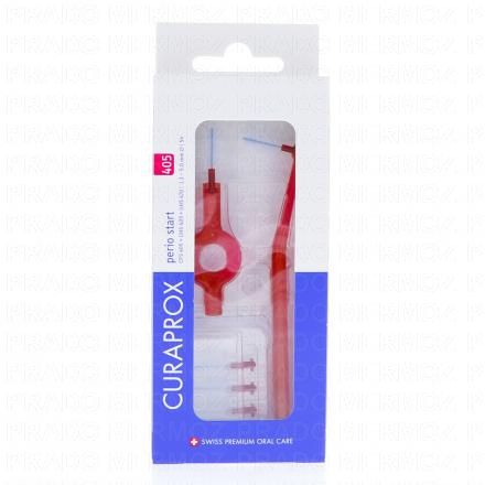 CURAPROX Perio Plus - 5 brossettes interdentaires + 1 manche (n°405 rouge)