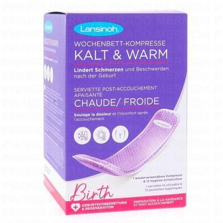LANSINOH Serviette post accouchement apaisante Froid / Chaud (kit de démarage)
