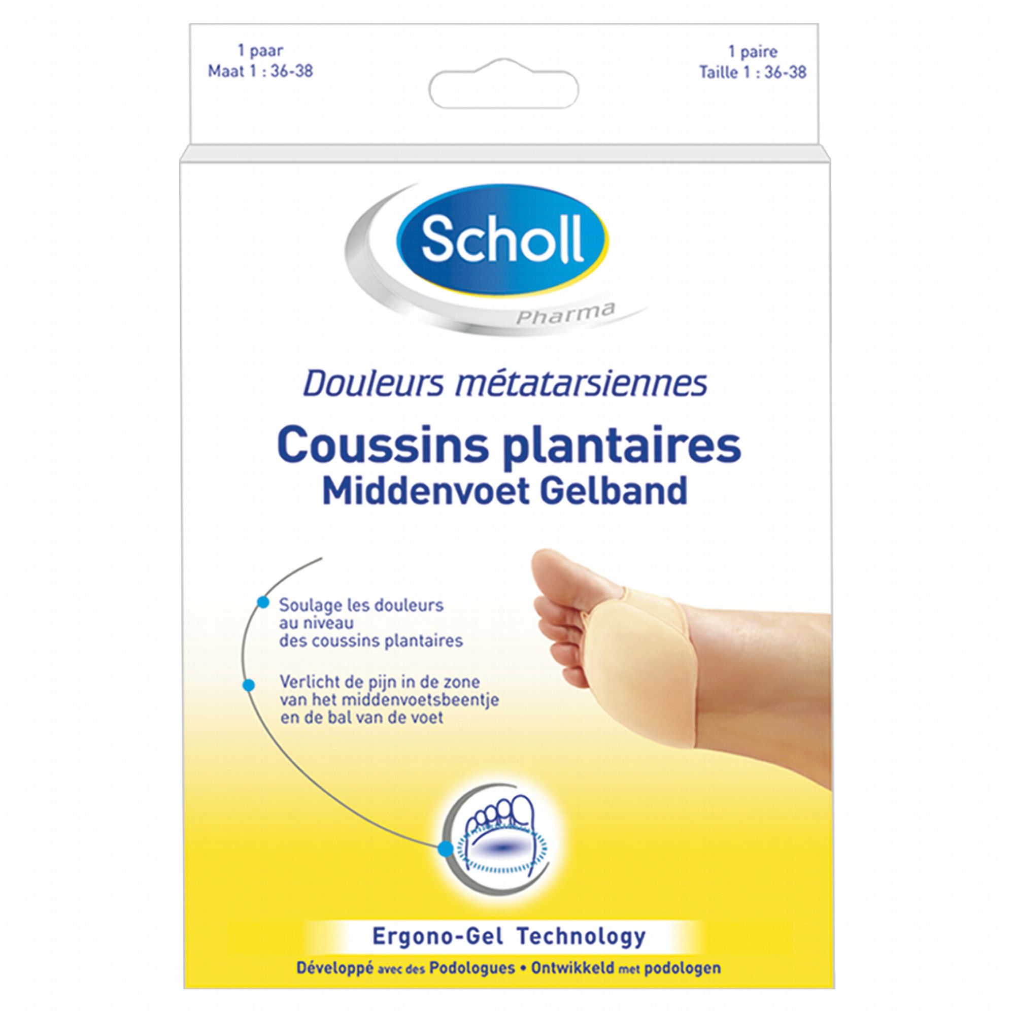 SCHOLL Coussins plantaires douleurs métatarsiennes - Parapharmacie Prado  Mermoz