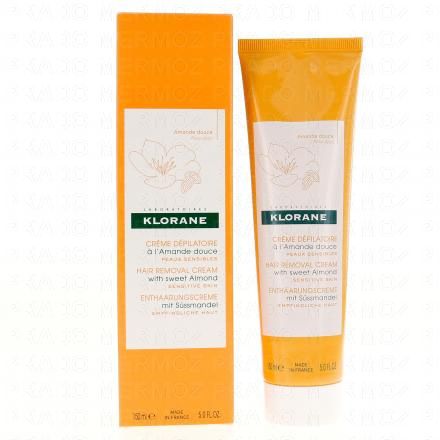 KLORANE Crème dépilatoire amande douce (tube de 150 ml)