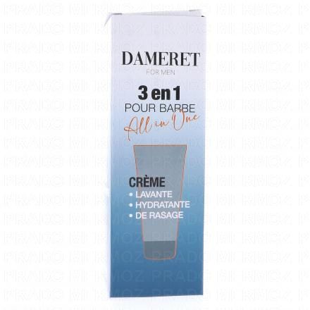 DAMERET Cr&egrave;me 3en1 pour Barbe 100ml