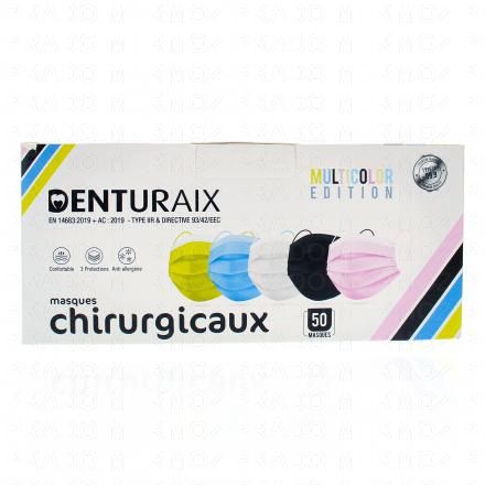 DENTURAIX Masques chirurgicaux x50 (multicolor)