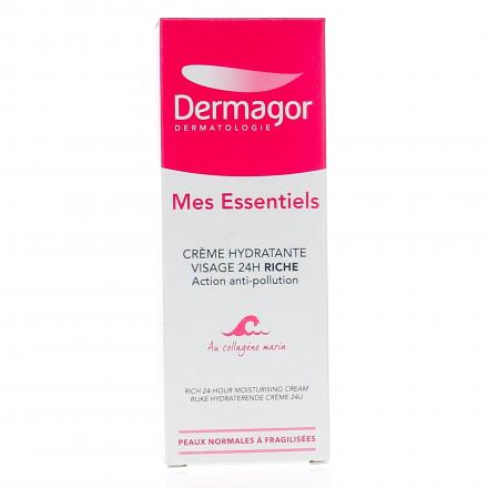 DERMAGOR Crème hydratante visage 24h riche au collagène marin tube 40ml