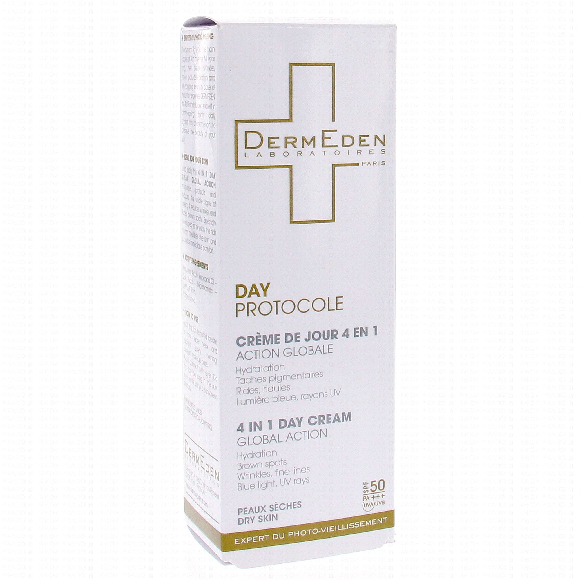 Dermeden Day Protocole Creme Anti Age Spf 50 Tube 50 Ml Parapharmacie En Ligne Prado Mermoz