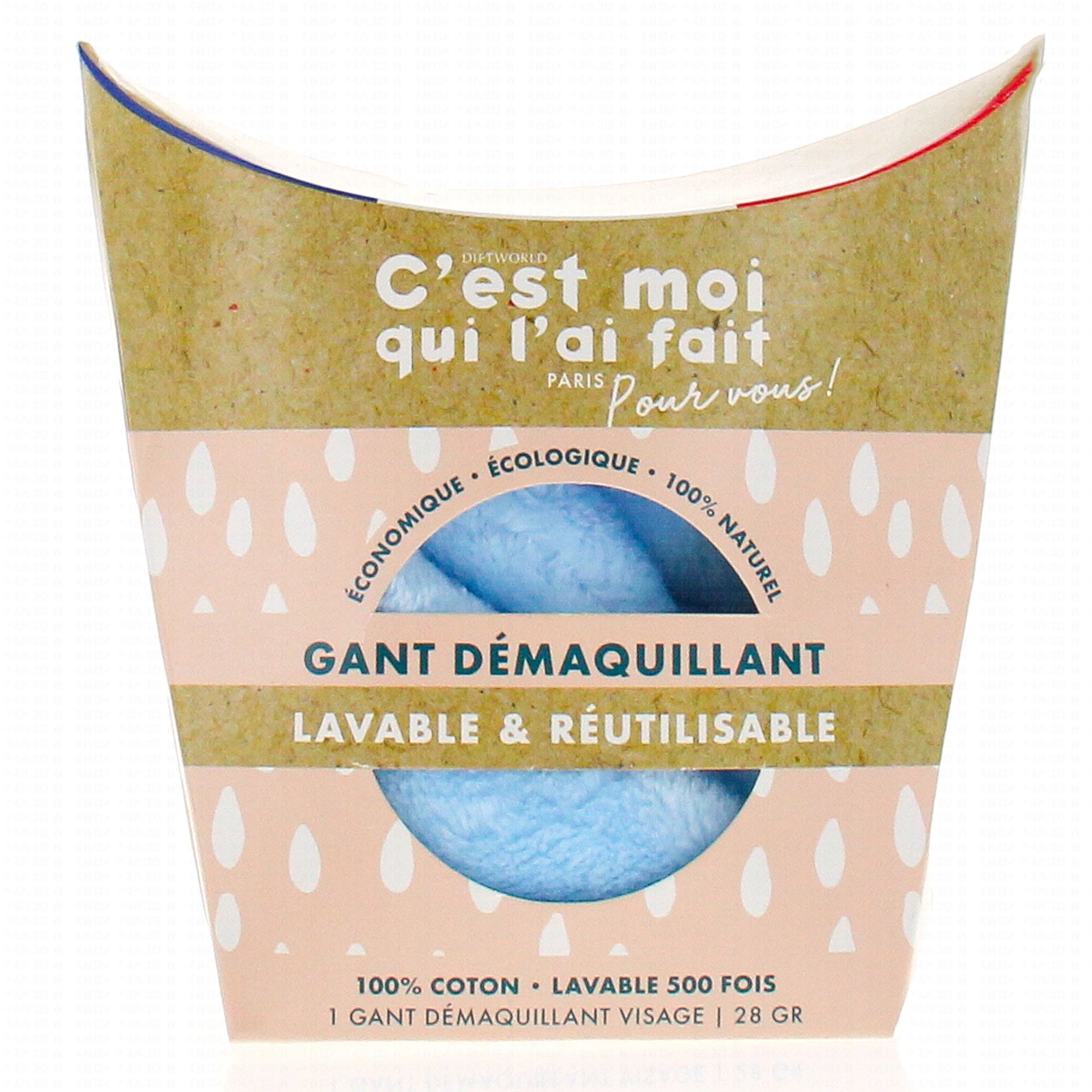 Gant démaquillant lavable et réutilisable Diet World