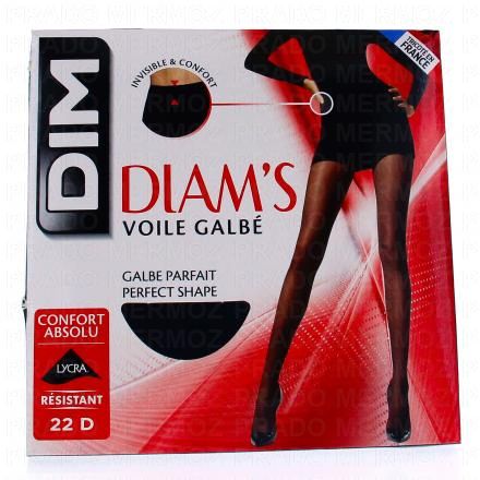 DIM Diam's - Collant voile galb&eacute; noir 22D (taille 2)