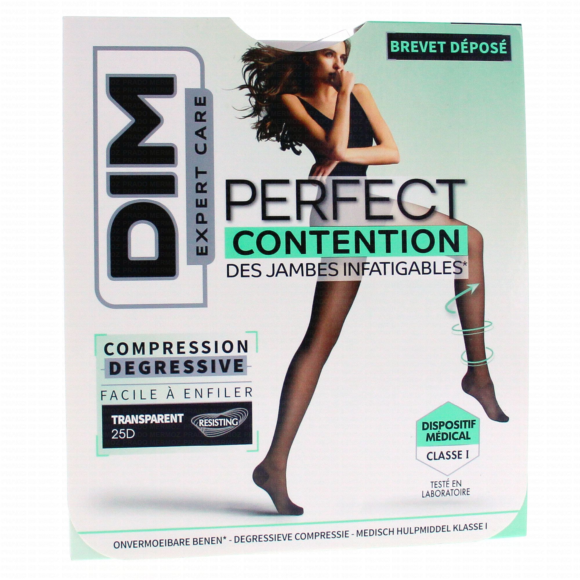 Collant Noir Transparent pour femme DIM Perfect Contention 25D