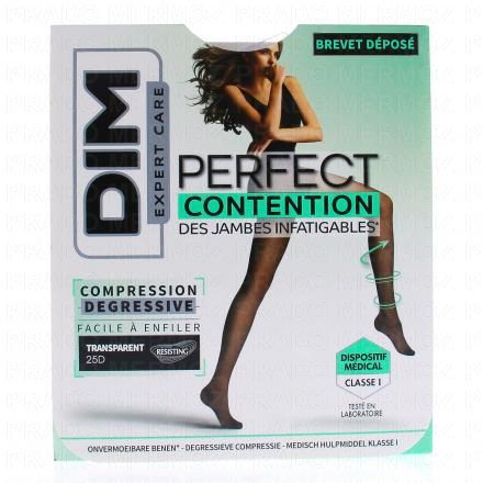 DIM Perfect contention - Collant transparent 25D couleur noir (taille 3)
