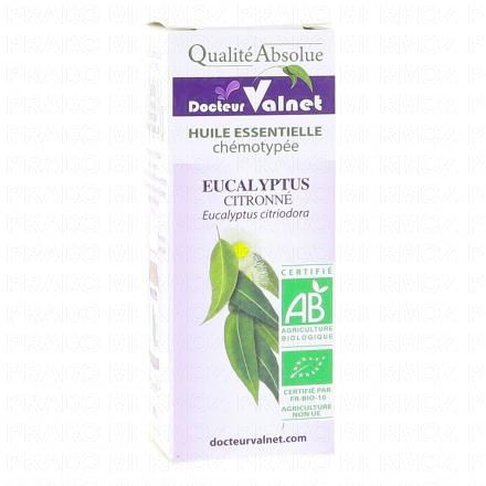 DOCTEUR VALNET Huile essentielle chémotypée d'Eucalyptus citronné bio flacon 10 ml