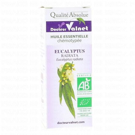 DOCTEUR VALNET Huile essentielle d’eucalyptus radiata bio flacon 10ml