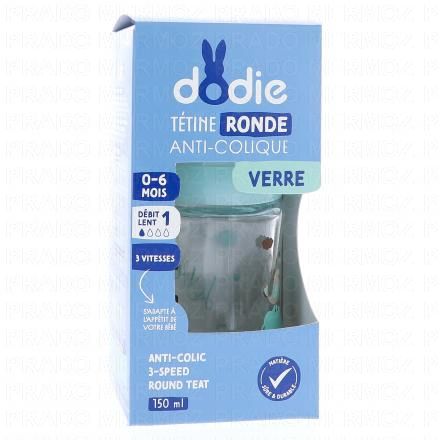 Biberon Anti-colique avec tétine ronde 3 vitesses verre 150ml 3