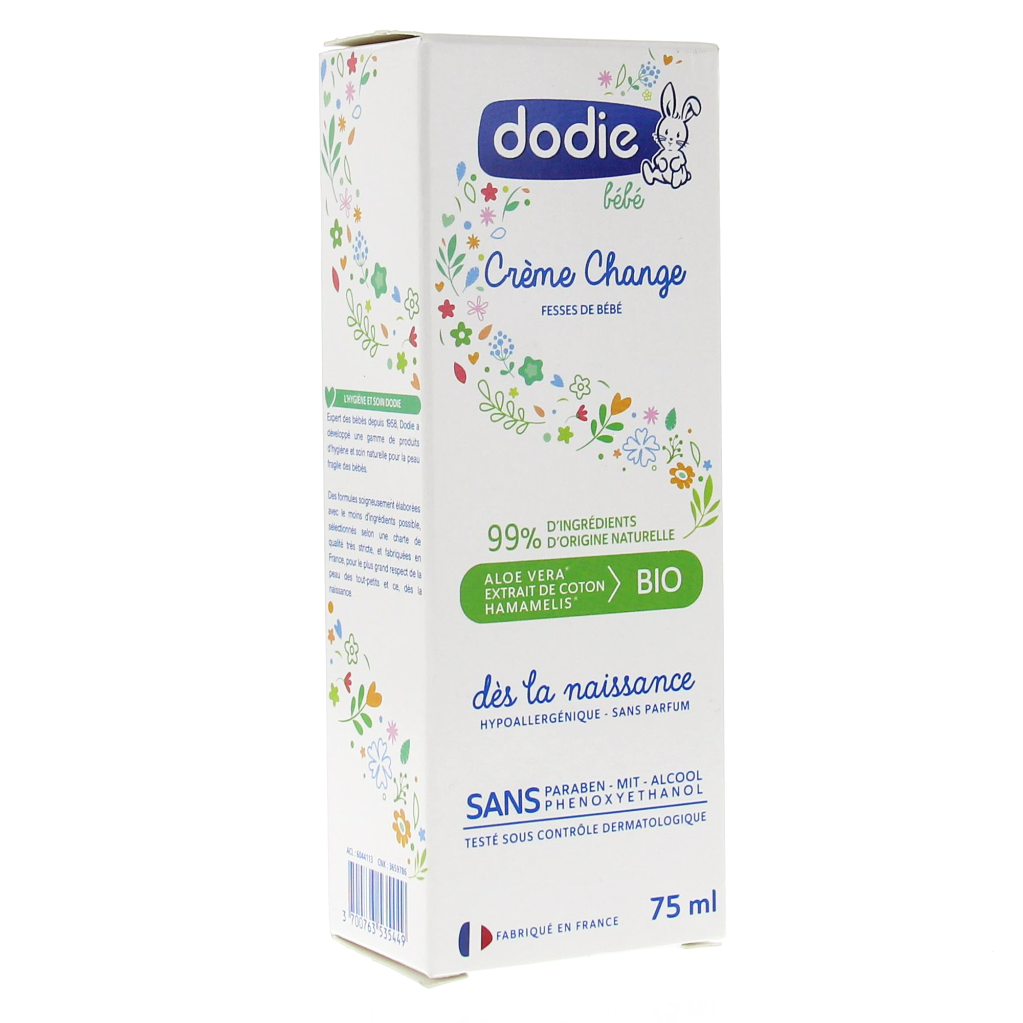 Dodie Creme Change Bio Tube 75ml Parapharmacie En Ligne Prado Mermoz
