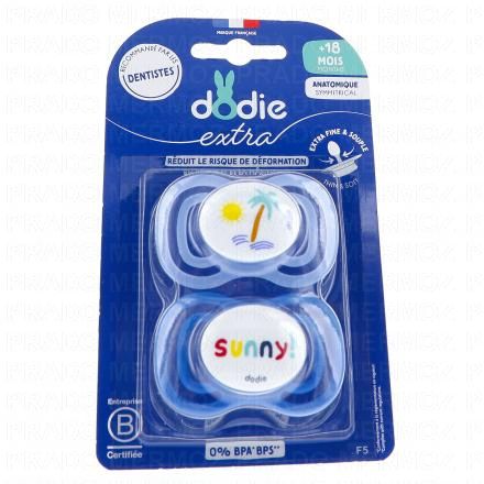 Extra - Sucette Anatomique smile bleu duo +18m