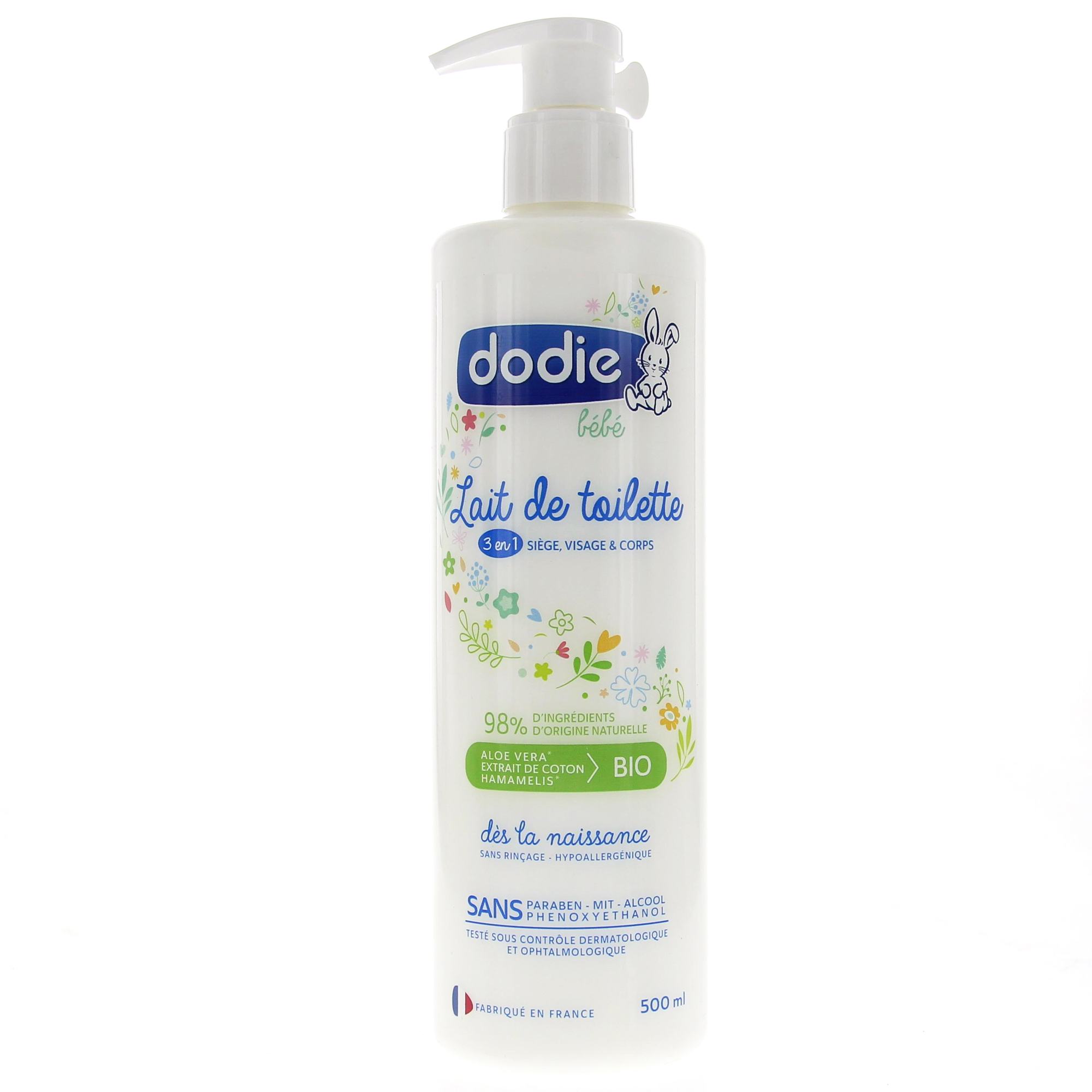 Huile Lavante Bébé 3 en 1 500mL, Bain Bébé et Toilette Bébé - Dodie