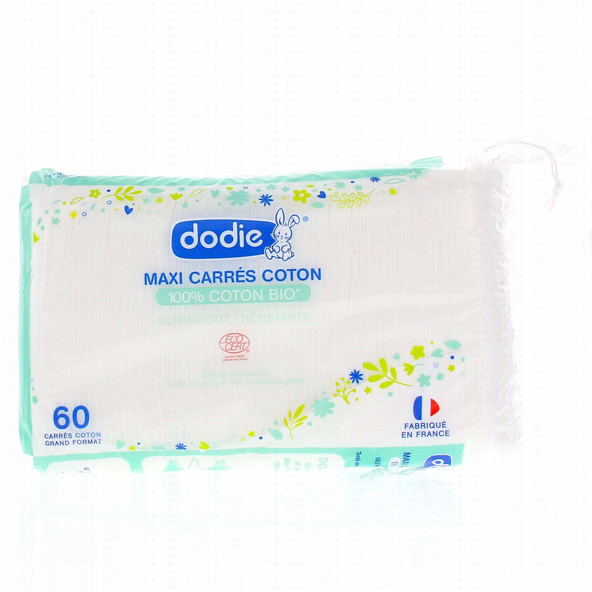 DODIE Hygiène et Soin - Maxi Carrés coton x60 - Parapharmacie