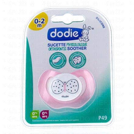 Sucette à l'unité 0-2 mois physiologique silicone REF P49