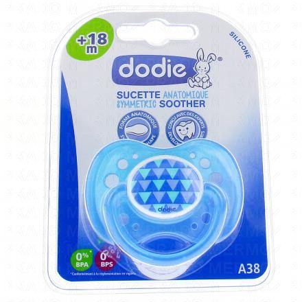 Sucette à l'unité +18 mois anatomique garçon silicone REF A38
