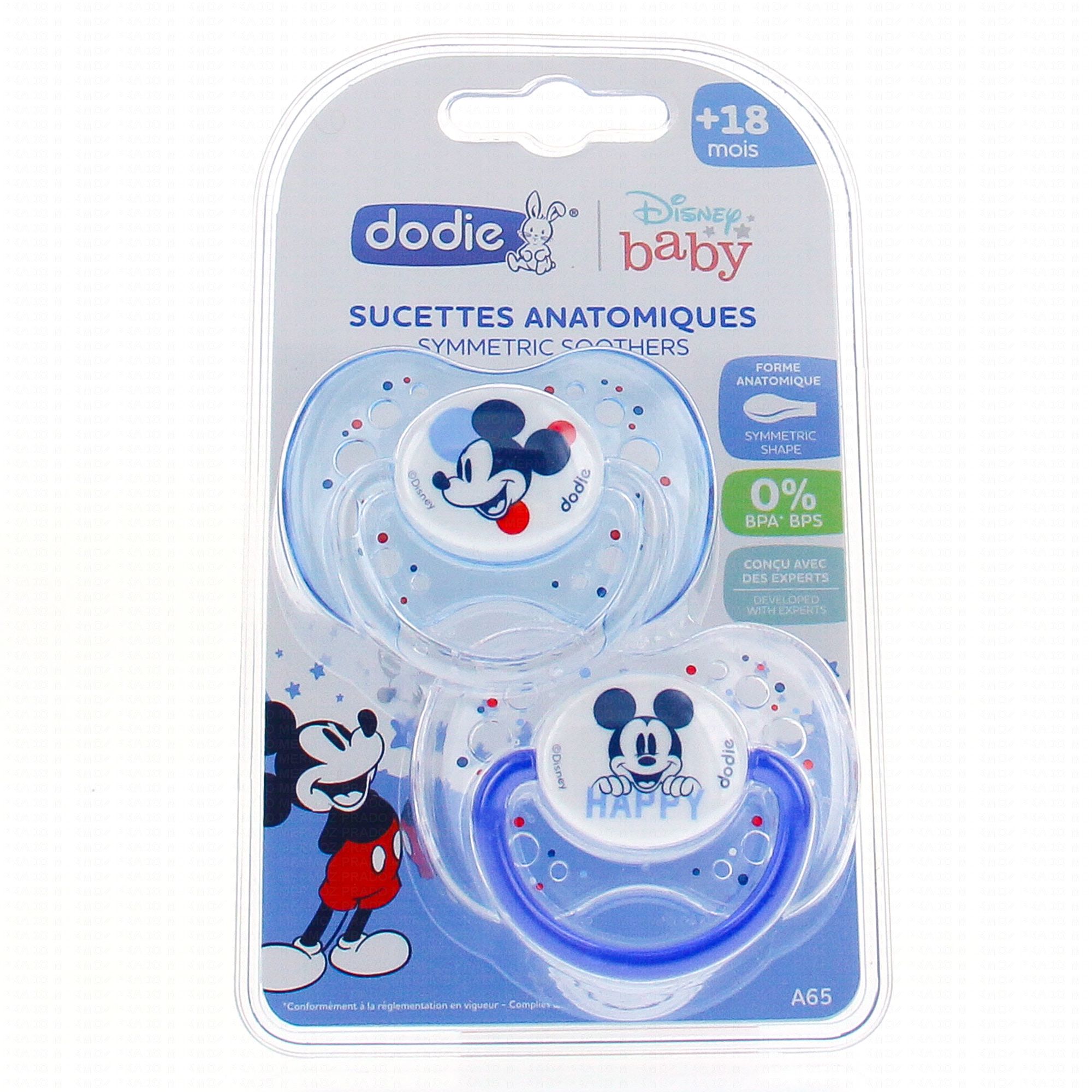 Dodie Sucette anatomique +18 mois DUO MICKEY A65 2 pièces