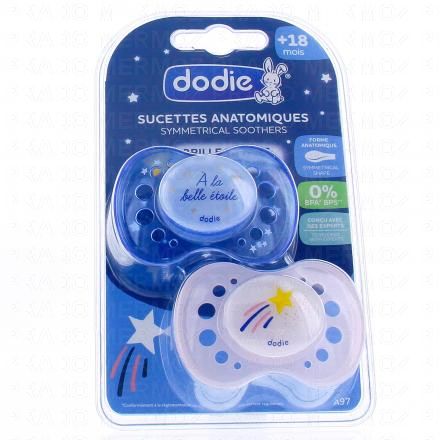 DODIE Sucettes anatomiques nuit +18 mois (rose n°a97)