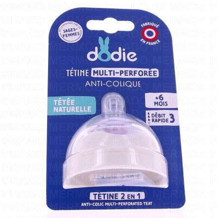 Tétine multi-perforée anti-colique +6 mois débit 3 3
