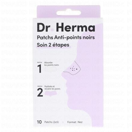 DR. HERMA Patchs Anti-Points Noirs en 2 Etapes (10 patchs)