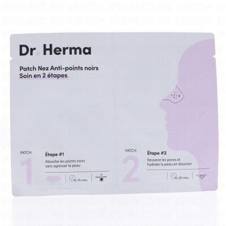 DR. HERMA Patchs Anti-Points Noirs en 2 Etapes 2 patchs 2