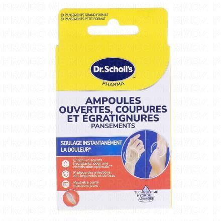 DR. SCHOLL'S Ampoules Ouvertes Coupures et &Eacute;gratignures 6 Pansements