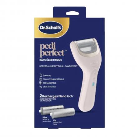 DR.SCHOLL'S Pedi Perfect - Râpe électrique + 2 recharges Nano Tech
