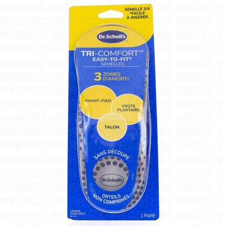 DR. SCHOLL'S Tri Comfort Easy To Fit Semelles Homme Pointures 40 - 47.5