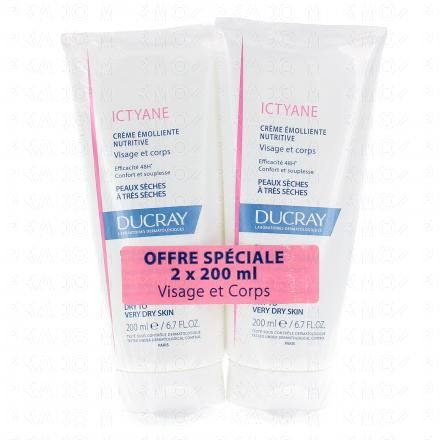 Ictyane crème émolliente nutritive lot de 2 tubes 200ml 4