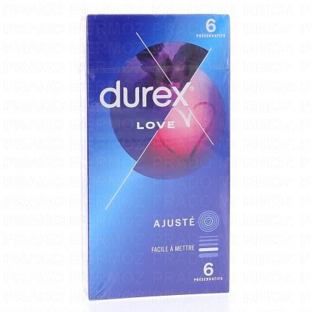 DUREX Préservatifs - Préservatifs Lubrifiés Love - Boite De 6 Préservatifs