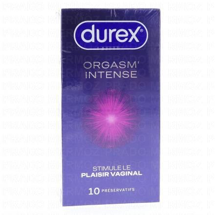 DUREX Préservatifs - Orgasm' Intense - Boite De 10 Préservatifs