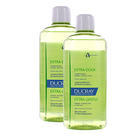 Shampooing extra-doux lot de 2 flacons pompe 400ml