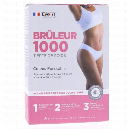 EAFIT Brûleur 1000 Perte de poids 60 comprimés